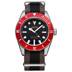 Fonderia Herren-Armbanduhr Casual Analog Textil Nylon-Armband braun schwarz Quarz-Uhr UAP8A002UNR von Fonderia