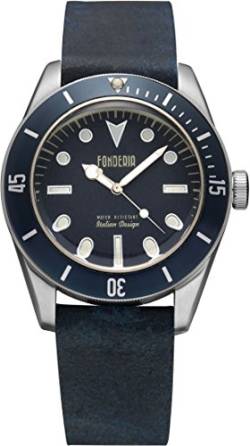 Fonderia Herren Uhr P-6A002UBB Leder Armbanduhr Seawolf schwarz UAP6A002UBB von Fonderia