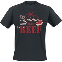 Food T-Shirt - Der Schöne und das Beef - L bis 5XL - für Männer - Größe 5XL - schwarz von Food