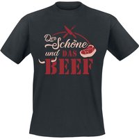 Food T-Shirt - Der Schöne und das Beef - L bis 5XL - für Männer - Größe L - schwarz von Food