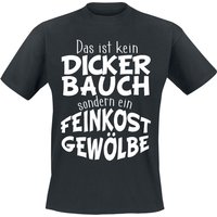 Food T-Shirt - Dicker Bauch - Feinkostgewölbe - XL bis 4XL - für Männer - Größe 3XL - schwarz von Food