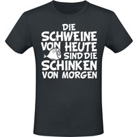 Food T-Shirt - Die Schweine von heute sind die Schinken von morgen - M bis 3XL - für Männer - Größe M - schwarz von Food