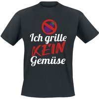 Food T-Shirt - Ich grille kein Gemüse - S bis 5XL - für Männer - Größe 4XL - schwarz von Food