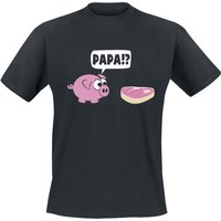 Food T-Shirt - Papa? - S bis 5XL - für Männer - Größe S - schwarz von Food