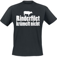 Food T-Shirt - Rinderfilet krümelt nicht - M bis 5XL - für Männer - Größe 4XL - schwarz von Food