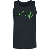 Food Tank-Top - Kaffee EKG - S bis XXL - für Männer - Größe L - schwarz von Food