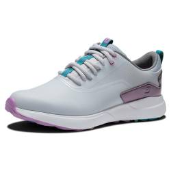 FootJoy Damen Performa Golfschuh, Grau, Weiß, Violett, 38.5 EU Weit von FootJoy