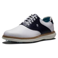 FootJoy Herren Fj Traditionen Golfschuh, Weiß Marineblau, 42 EU Weit von FootJoy