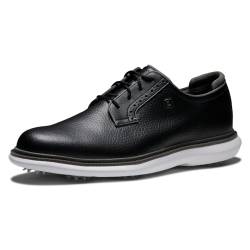 FootJoy Herren Traditions Blucher Golfschuh, Schwarz/Weiß, 48 EU von FootJoy