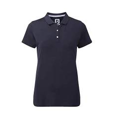 Footjoy Damen Stretch Pique Solid Golfhemd, Marineblau, X-Large von FootJoy