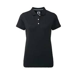 Footjoy Damen Stretch Pique Solid Golfhemd, schwarz, X-Large von FootJoy