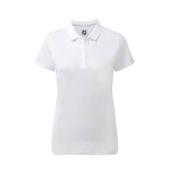 Footjoy Damen Stretch Pique Solid Golfhemd, weiß, X-Large von FootJoy
