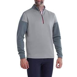 Footjoy Herren Ribbed Chill Out Xtreme Polo-Pullover, grau, XXL von FootJoy