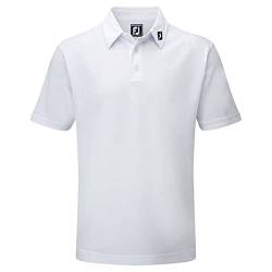 Footjoy Herren Stretch Pique Solid Poloshirt, Weiß (Blanco 91823), Large von FootJoy