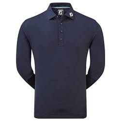 Footjoy Herren Thermolite Long Sleeved Smooth Pique Poloshirt, Blau (Azul Navy 96955), X-Large von FootJoy