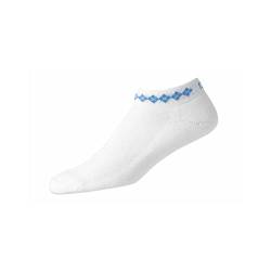 Footjoy ProDry Lightweight Argyle Sportlet Socken Damen Weiss/blau von FootJoy