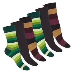 Footstar Damen Ringel Socken (6 Paar) - Safari 39-42 von Footstar
