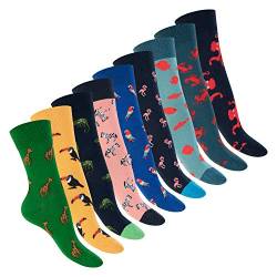 Footstar Damen & Herren Bunte Motiv Socken (9 Paar) Lustige Baumwoll Socken - Animals 36-40 von Footstar