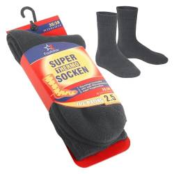 Footstar Damen und Herren Feet Heater Thermo Socken (1 Paar) Extra warme Winter Socken - Anthrazit 39-42 von Footstar