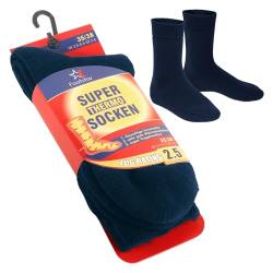 Footstar Damen und Herren Feet Heater Thermo Socken (1 Paar) Extra warme Winter Socken - Navy 39-42 von Footstar