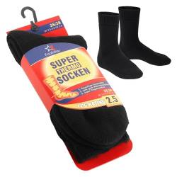 Footstar Damen und Herren Feet Heater Thermo Socken (1 Paar) Extra warme Winter Socken - Schwarz 43-46 von Footstar