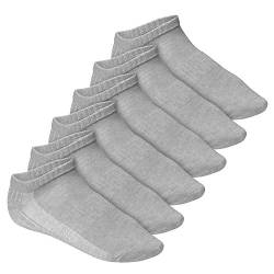 Footstar Damen & Herren Fitness Sneaker Socken (6 Paar) - Grau 39-42 von Footstar