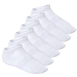 Footstar Damen & Herren Fitness Sneaker Socken (6 Paar) - Weiß 47-50 von Footstar