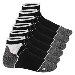 Footstar Damen & Herren Funktions Sport Socken (6 Paar), Gepolsterte Laufsocken - Schwarz-Weiss 43-46 von Footstar