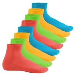 Footstar Damen & Herren Kurzschaft Socken mit Frottee-Sohle (8 Paar) Sneak It! - Trendfarben 35-38 von Footstar