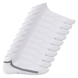 Footstar Damen & Herren Motiv Sneaker Socken (10 Paar) - Weiß 35-38 von Footstar