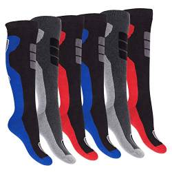 Footstar Damen und Herren Winter Kniestrümpfe (6 Paar) Warme Vollfrottee Socken mit Thermo Effekt - 43-46 von Footstar