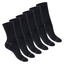 Footstar Damen und Herren Wintersocken (6 Paar) Warme Vollfrottee Socken mit Thermo Effekt - Everyday! - Schwarz 39-42 von Footstar