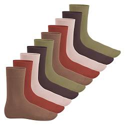 Footstar Herren & Damen Baumwollsocken (10 Paar), Klassische Socken aus Baumwolle - Everyday! - Herbstfarben 47-50 von Footstar