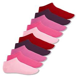 Footstar Herren & Damen Sneaker Socken (10 Paar), Kurze Sportsocken aus Baumwolle - Sneak It! - Berrytöne 47-50 von Footstar