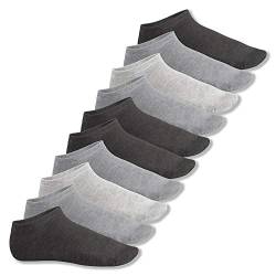 Footstar Herren & Damen Sneaker Socken (10 Paar), Kurze Sportsocken aus Baumwolle - Sneak It! - Classic Grey 39-42 von Footstar