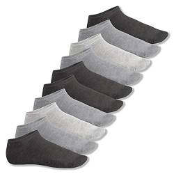 Footstar Herren & Damen Sneaker Socken (10 Paar), Kurze Sportsocken aus Baumwolle - Sneak It! - Classic Grey 43-46 von Footstar