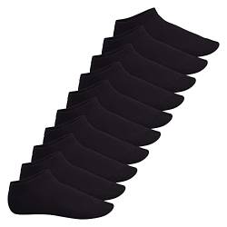 Footstar Herren & Damen Sneaker Socken (10 Paar), Kurze Sportsocken aus Baumwolle - Sneak It! - Schwarz 35-38 von Footstar