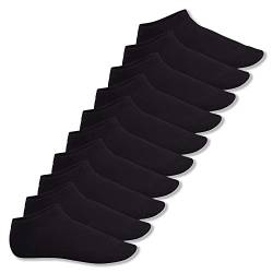Footstar Herren & Damen Sneaker Socken (10 Paar), Kurze Sportsocken aus Baumwolle - Sneak It! - Schwarz 47-50 von Footstar