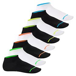 Footstar Herren & Damen Sneaker Socken (8 Paar), Kurze Sportsocken im Neon Look - Neon Glow - Mix 35-38 von Footstar