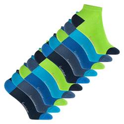 Footstar Kinder Baumwoll Kurzschaft Socken (10 Paar) mit abgesetzter Ferse und Spitze - Caribbean 23-26 von Footstar