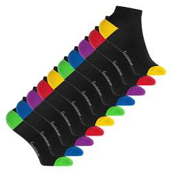 Footstar Kinder Baumwoll Kurzschaft Socken (10 Paar) mit abgesetzter Ferse und Spitze - Funfarben 27-30 von Footstar