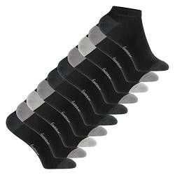 Footstar Kinder Baumwoll Sneaker Socken (10 Paar) mit abgesetzter Ferse und Spitze - Classic Grey 27-30 von Footstar