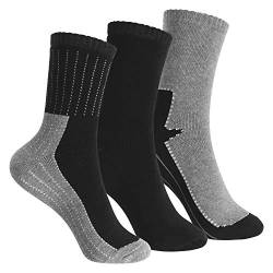 Footstar Kinder Frottee-Socken mit Motiv (3 Paar) Warme Socken mit Thermoeffekt - Schwarz 27-30 von Footstar