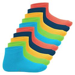 Footstar Kinder Kurzschaft Socken (10 Paar) - Sneak it! - Trendfarben 27-30 von Footstar