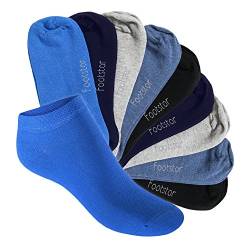 Footstar Kinder Sneaker Socken (10 Paar) - Sneak it! - Jeanstöne 31-34 von Footstar