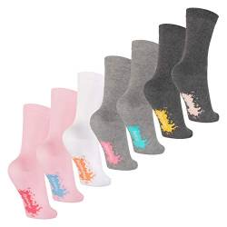 Footstar Kinder Wochentage Socken (7 Paar) Bunte Socken für Jungen und Mädchen - Pastell-Mix 27-30 von Footstar