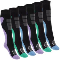 Footstar Thermosocken Bunte Kinder Outdoor Kniestrümpfe (6 Paar) Thermo Strümpfe von Footstar