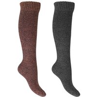 Footstar Thermosocken Damen Frottee Kniestrümpfe (2/4 Paar), Baumwolle, Thermo von Footstar