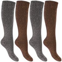 Footstar Thermosocken Damen Frottee Kniestrümpfe (2/4 Paar), Baumwolle, Thermo von Footstar