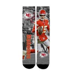 FBF – NFL Drive Offiziell lizenzierte Erwachsene Unisex Player Sublimationssocken, Patrick Mahomes - Kansas City Chiefs, Large von For Bare Feet